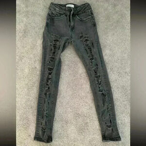 Black Womens Ripped Jeans from Zara Size 2‎